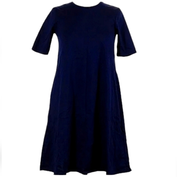 Uniqlo Dresses & Skirts - Uniqlo A-line cotton navy blue athletic dress